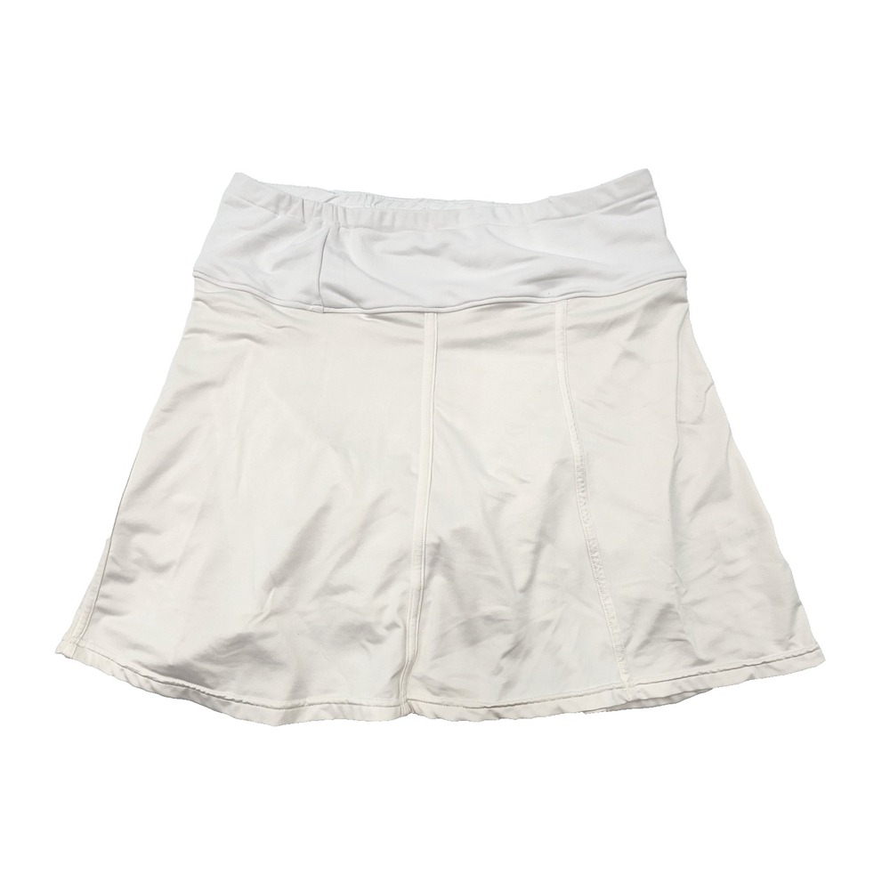 PURE LIME WHITE TENNIS SKORT L